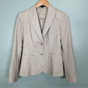 Theory Nichelle Tailor Blazer Taupe Womens Size 0 Wool Blend